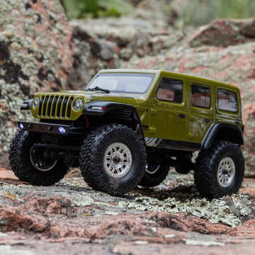Axial 1/24 SCX24 Jeep Wrangler JLU 4X4 Rock Crawler Brushed RTR - Gray - HeliDirect