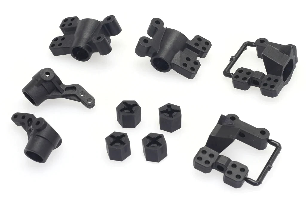 CM0202 Hub Carriers & Spindle Set ( F/R, wheel hex, servo horn, 23T, 24T, 25T Gear M-Sport Puma Rally 1 - HeliDirect