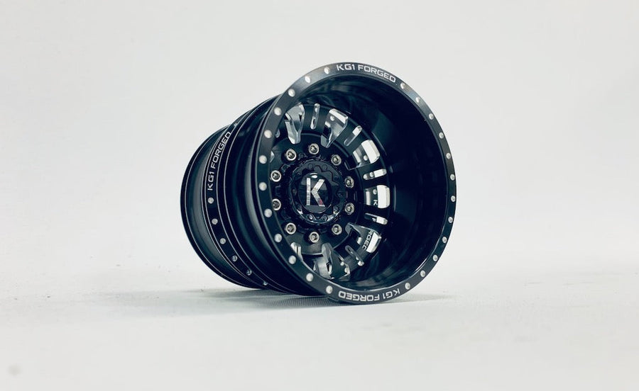 CKD0601 KG1 KD004 DUEL CNC Metal Front Dually Wheel (2 pcs, w/cap. decal & screws) - HeliDirect