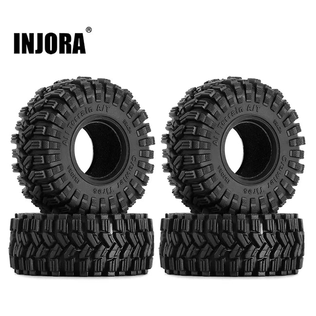 INJORA 1.0" 58*24mm S5 All Terrain Super Soft Sticky Tires for 1/18 1/24 RC Crawlers (4) - HeliDirect