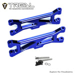 TREAL Aluminum 7075 CNC Machined Rear Lower Arms Set Suspension A-Arm Upgrades for Arrma 1/18 GRANITE GROM - BLUE