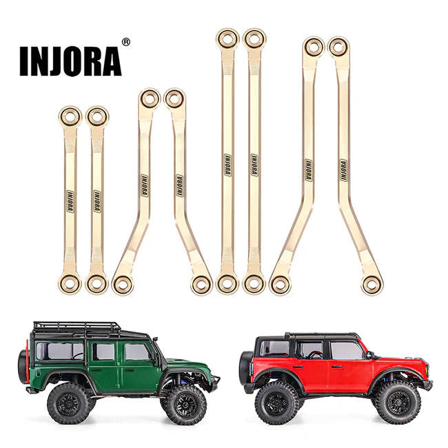 INJORA 42g Brass High Clearance Chassis Links Set for 1/18 TRX4M - HeliDirect
