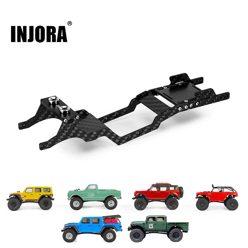 INJORA Universal LCG Carbon Fiber Chassis Frame Kit for 1/24 SCX24