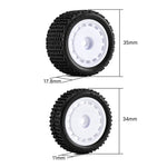 INJORA Pre-mounted Pin Buggy Tires & Wheels for 1/24 Losi Micro-B