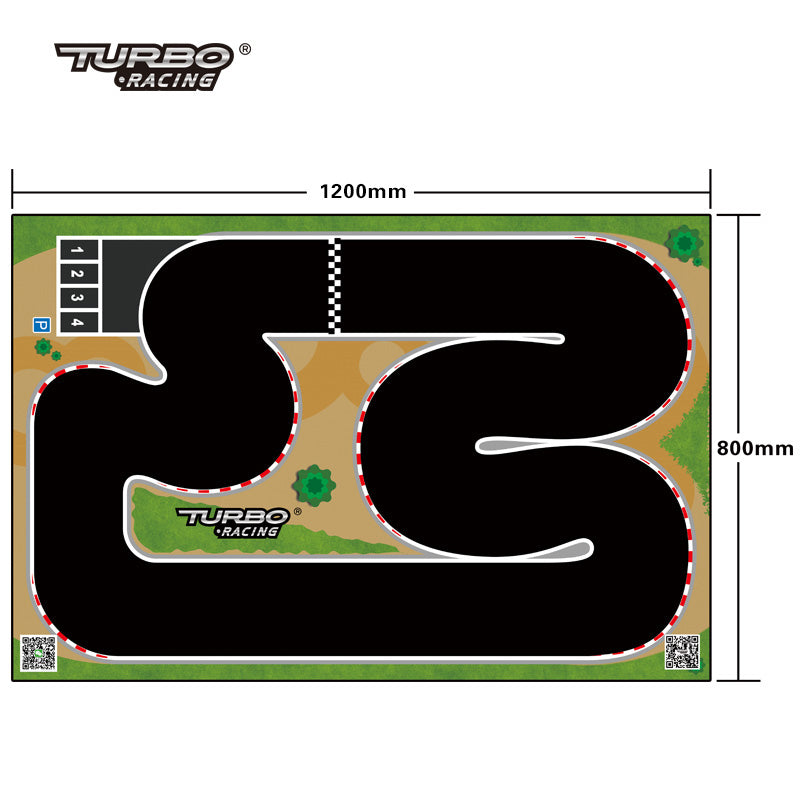 Turbo Racing 1:76 Racing Car Track Mat 1200 x 800mm