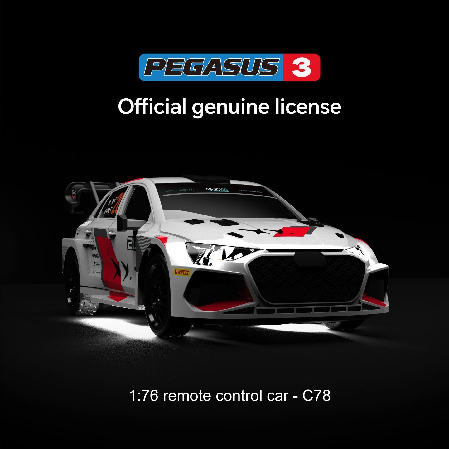 Turbo Racing X Pegasus 3 Official Licensed Co-Branded Edition C78 1:76 Scale On-road RC Sports Car RTR