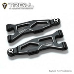 TREAL Aluminum 7075 CNC Machined Front Lower Arms Set Suspension A-Arm Upgrades for Arrma 1/18 GRANITE GROM - BLACK