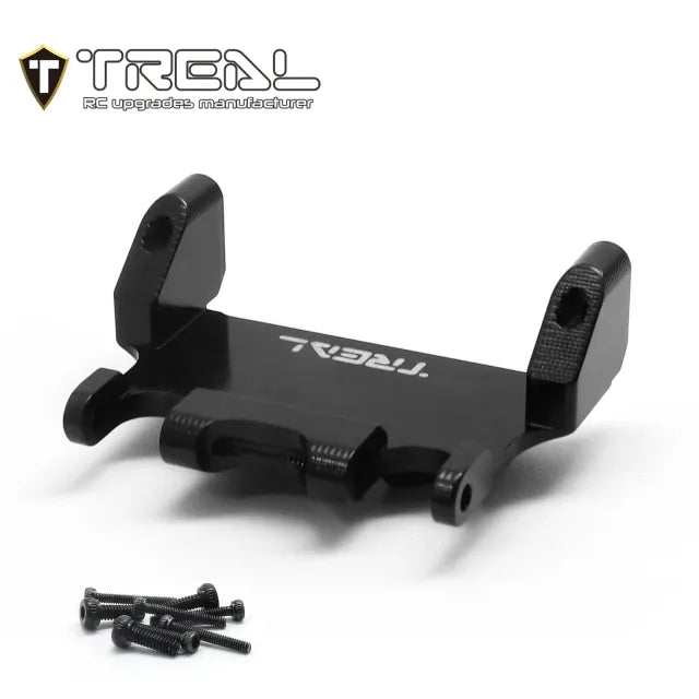 TREAL AX24 Aluminum 7075 Servo Mount Compatible with EMAX Servo for 1/24 Axial AX24 XC-1 4WS Crawler (BLACK) - HeliDirect