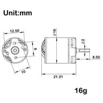 MEUS Racing Brushless Motor for 1/18 TRX4M 1/24 SCX24 1/30 SCX30 RC Crawlers