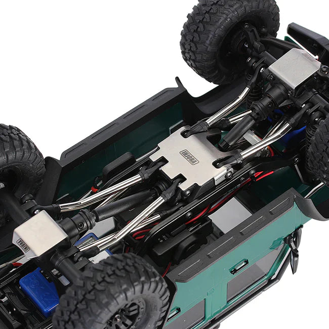 INJORA Stainless Steel Chassis Armor Skid Plate Axle Protector for 1/18 TRX4M (4M-14) - HeliDirect
