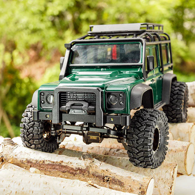 INJORA CNC Aluminum Classic Front Rear Bumper for 1/18 TRX4M Defender - HeliDirect
