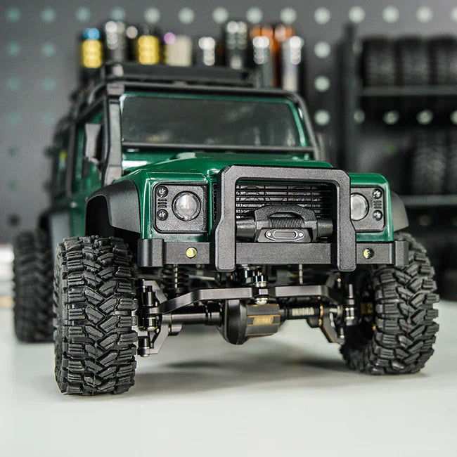INJORA CNC Aluminum Classic Front Rear Bumper for 1/18 TRX4M Defender - HeliDirect
