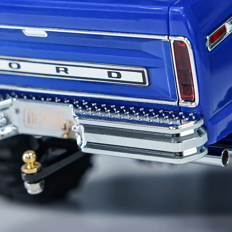 INJORA CNC Aluminum Front Rear Bumper With Dual Exhaust For 1/18 TRX4M High Trail F150 - HeliDirect