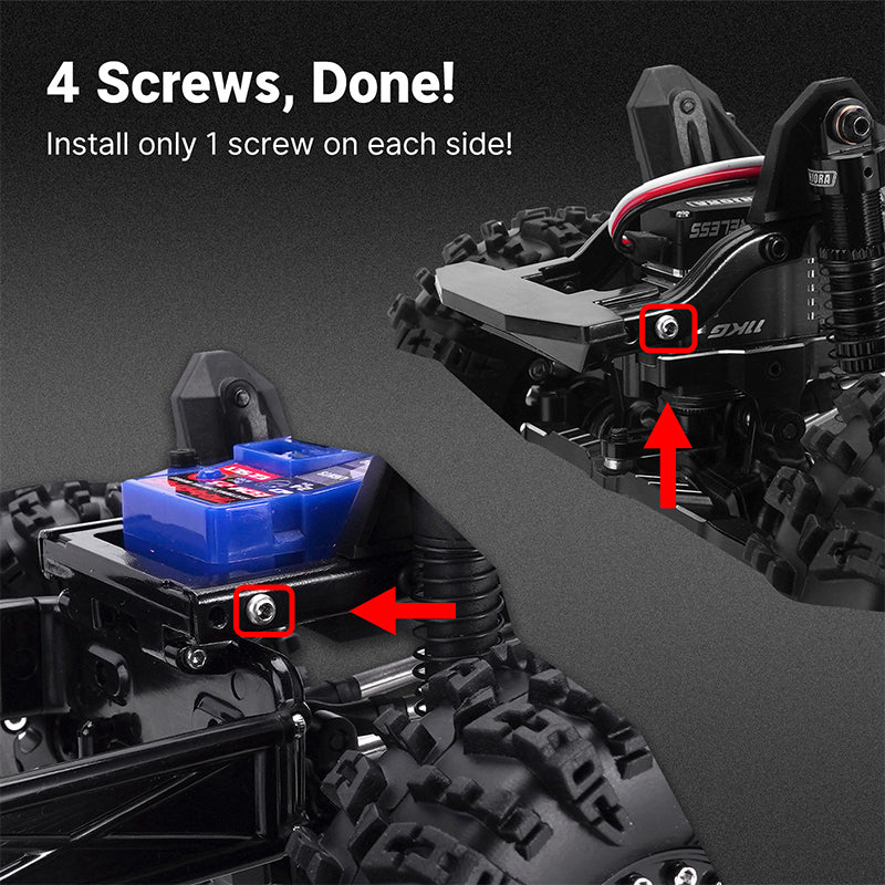 INJORA IR40 Half Truck Hard Plastic Body With Cage For 1/18 TRX4M Defender Bronco - BLUE - HeliDirect