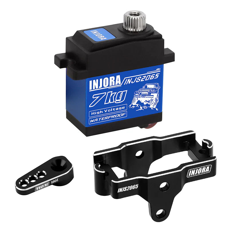 INJORA 7KG High Voltage Waterproof 2065 Digital Servo With Mount For 1/18 TRX4M - HeliDirect