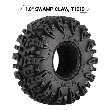 INJORA Swamp Claw 1.0" M/T Tires 64mmx24mm (4) - HeliDirect