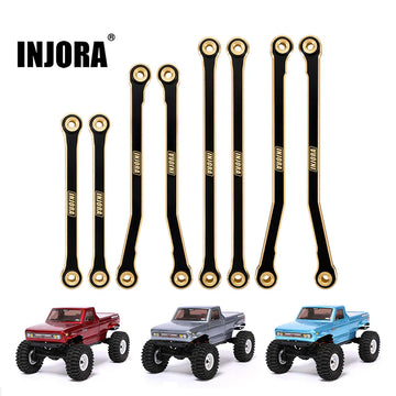 INJORA Black Brass High Clearance Chassis Links for 1/18 Redcat Ascent18