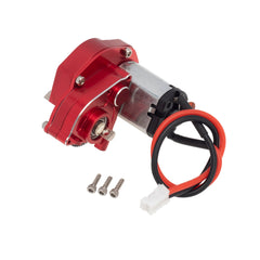 MEUS Racing Aluminum Gearbox With Skid Plate 050 Motor For SCX24 Deadbolt ,B17 ,C10 JLU,Ford Bronco ,Jeep Gladiator - RED - HeliDirect