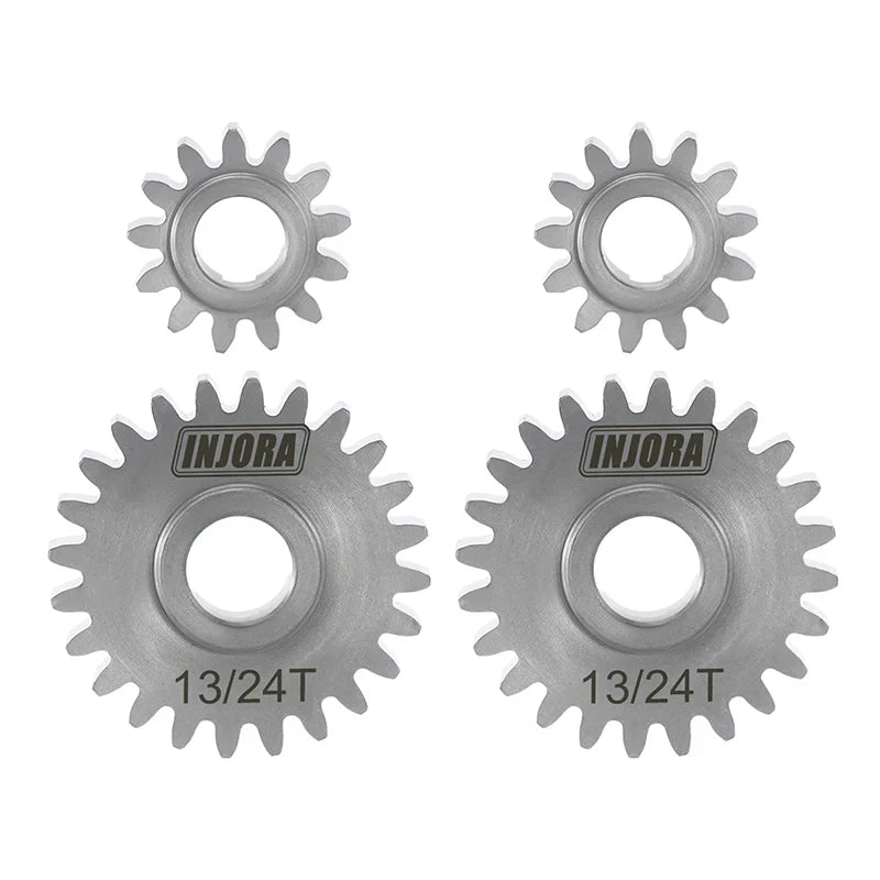 INJORA Stainless Steel Portal 13/24T Gears (Underdrive 11%) Set for 1/18 Redcat Ascent-18
