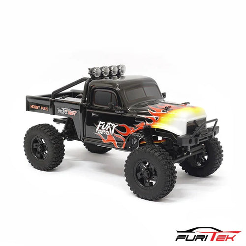 FURITEK FX118 FURY WAGON RTR BRUSHLESS 1/18 RC CRAWLER KIT (BLACK WITH FLAMES) - HeliDirect