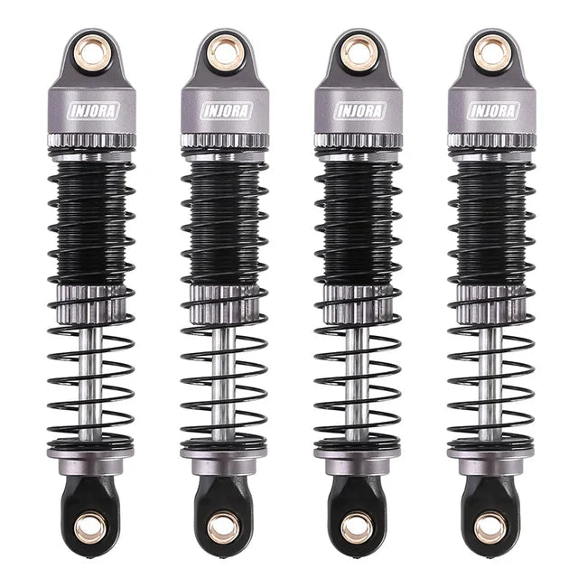 INJORA 53mm Aluminum Threaded Oil Filled Shocks for 1/18 TRX4M (4M-24) - HeliDirect