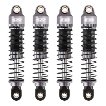 INJORA 53mm Aluminum Threaded Oil Filled Shocks for 1/18 TRX4M (4M-24) - HeliDirect