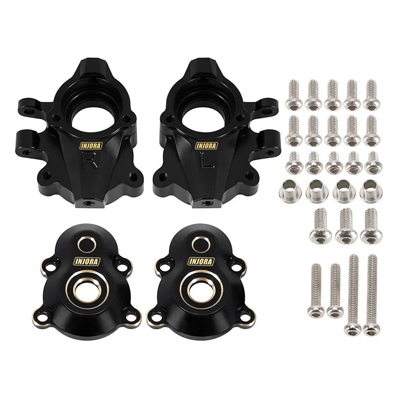 INJORA Brass Front Outer Portal Housings Steering Knuckles For 1/18 Redcat Ascent18 - HeliDirect