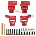 Meus Racing Aluminum Multi-hole Shock Mount Metal Adjustable Shock Tower Bracket for TRX4M Bronco Defender - RED - HeliDirect