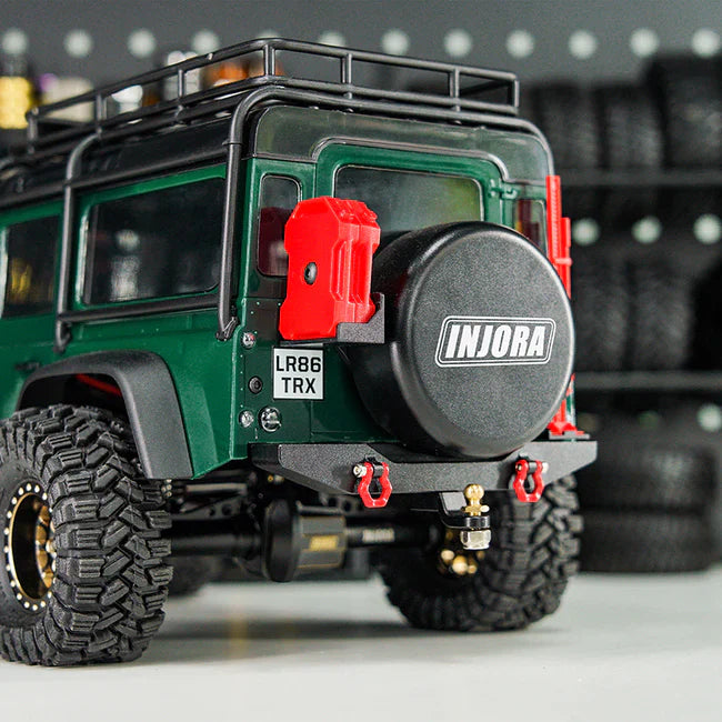 INJORA CNC Aluminum Classic Front Rear Bumper for 1/18 TRX4M Defender - HeliDirect