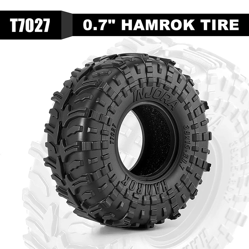 INJORA 0.7" 39*15mm HAMROK Tires for 1/30 SCX30