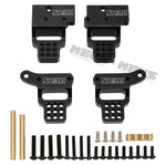 Meus Racing Aluminum Multi-hole Shock Mount Metal Adjustable Shock Tower Bracket for TRX4M Bronco Defender - BLACK - HeliDirect
