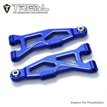 TREAL Aluminum 7075 CNC Machined Front Lower Arms Set Suspension A-Arm Upgrades for Arrma 1/18 GRANITE GROM - BLUE