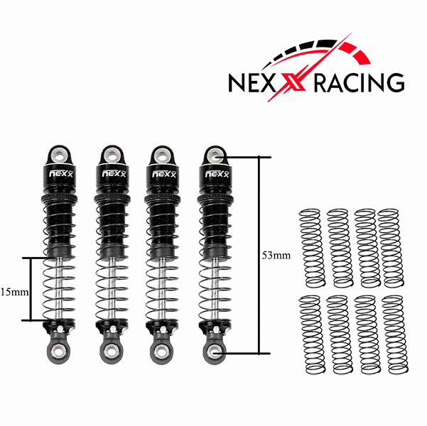 Nexx Racing 53mm Oil Shock (4pcs) for CR18P EVO/EVO PRO/ HPI Venture 18 Flux/FX118