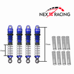Nexx Racing 53mm Oil shocks (4pcs) for Redcat MT-18 - Blue