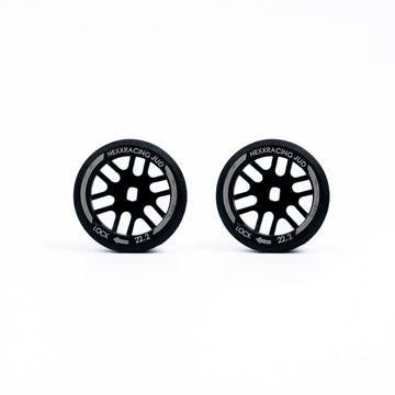 NXUSA-EVOAWD-F Nexx Racing “JUD” threaded carbon-fiber reinforced EVO AWD Flanged Front Wheels (2) pcs for Mini-Z - F8.5 OFFSET -2