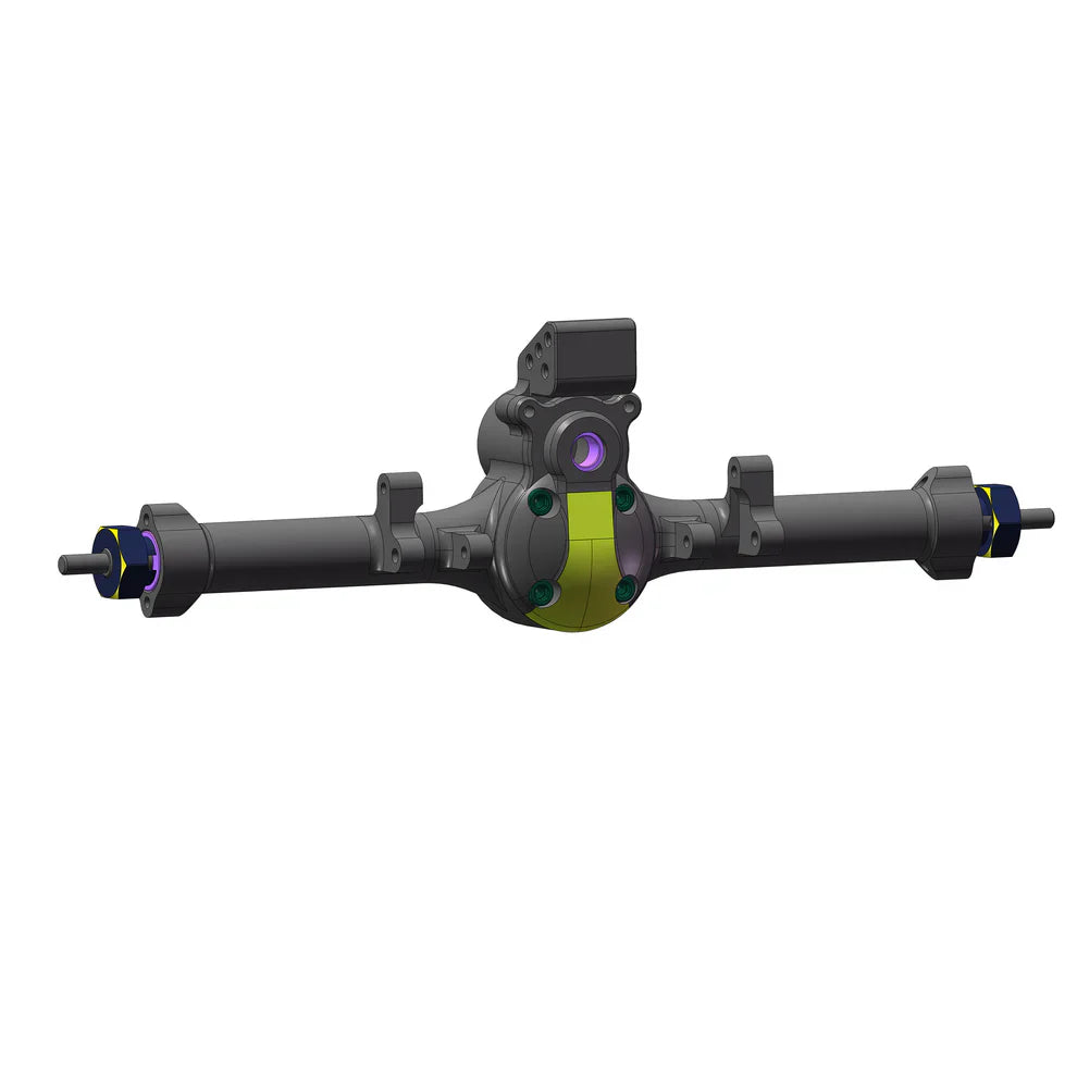 MEUS Racing SCX24 Metal V2 Isokinetic Front Rear Axles +5MM Isokinetic 3-Section CVD With 52° Steering Angle for 1/24 SCX24