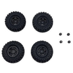 HobbyPlus Deep Star 1.2" Wheel 68mm Mudder-XL Tire Set - Black (4pcs)