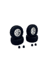 HobbyPlus 1.2" Mudder Wheel Set 60mm - Silver