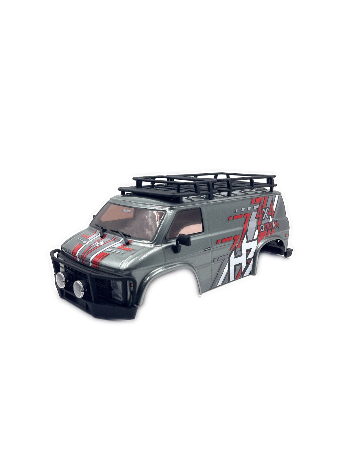 HobbyPlus Finished Polycarbonate Body For Rock Van V2 - Grey