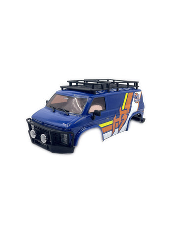 HobbyPlus Finished Polycarbonate Body For Rock Van V2 - Blue