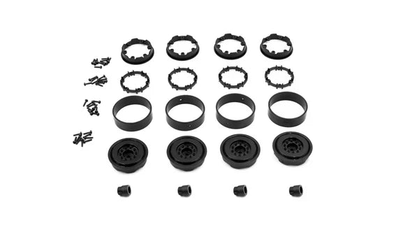 HobbyPlus Wheels 1.3", Black - 4pcs