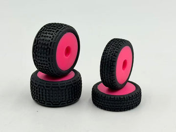HobbyPlus Premounted Front / Rear Tires (Pink) - Speck B