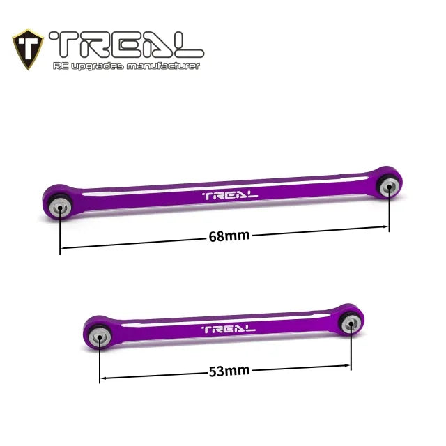 TREAL TRX-4M Lower Links Set (4pcs) Aluminum 7075 Lower Chassis 4-Links Upgrades 1/18 Scale - HeliDirect