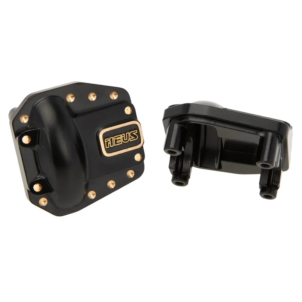 MEUS Racing Black Coated Brass Front Rear Axle Diff Cover for Axial SCX10 PRO SCX10 III