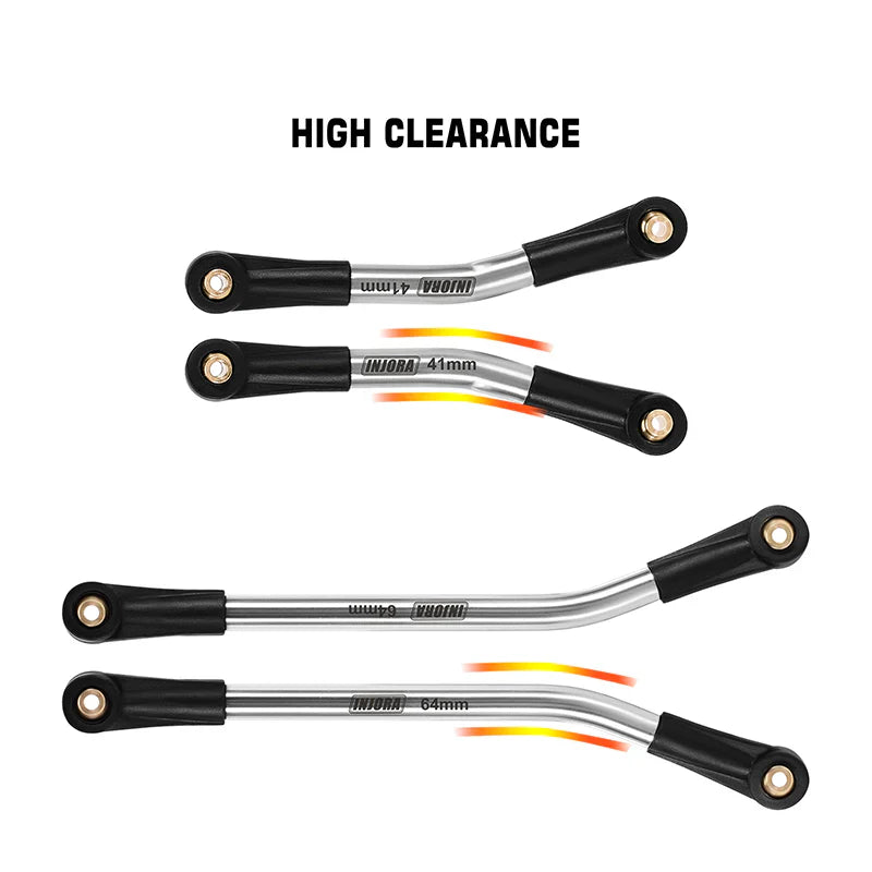 INJORA Stainless Steel High Clearance Links for 1/24 SCX24 GX470