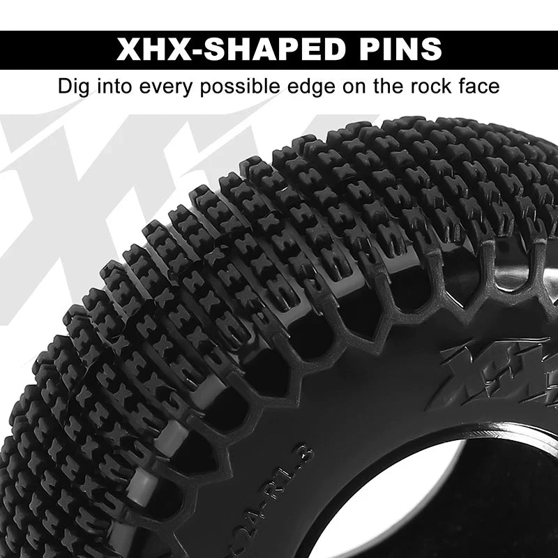 INJORA XHX Pin 1.3" Tires (4) (72*24mm) - HeliDirect