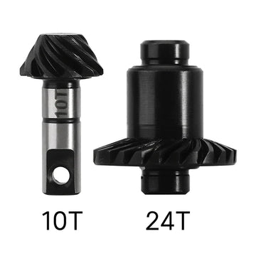 INJORA 24T/10T UNDERDRIVE GEARS Alloy Steel Helical Gears for 1/18 TRX4M - HeliDirect