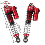 Nexx Racing 59mm Long Reservoir shocks (4pcs) for for 1/18 RC Crawler Redcat Ascent18 - RED