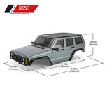INJORA ABS Cherokee Body With Bumpers For 155mm 1/18 TRX4M Bronco Defender - SILVER GREY