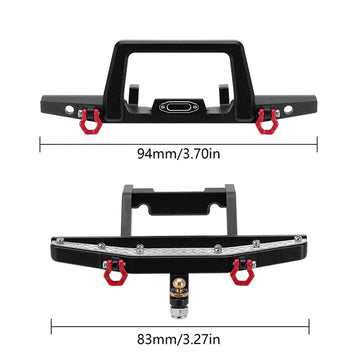 INJORA CNC Aluminum Front Rear Bumper for 1/18 TRX4M Defender - HeliDirect